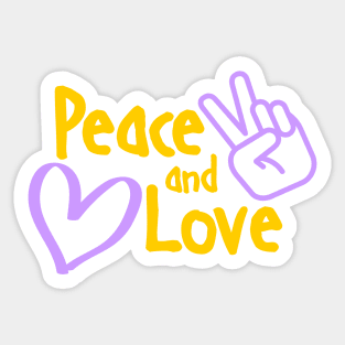 Peace and Love Sticker